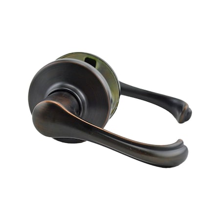 Kwikset Dorian Lever Passage Door Lock with New Chassis and 6AL Latch and RCS Strike Venetian Bronze Finish 200DNL-11P